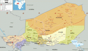 Ģeogrāfiskā karte-Nigēra-political-map-of-Niger.gif