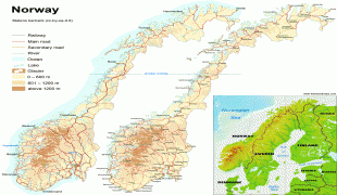 Карта (мапа)-Норвешка-norway-map.jpg