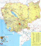 Kaart (kartograafia)-Kambodža-Cambodia-Map.jpg
