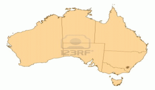 Mapa-Australijskie Terytorium Stołeczne-14415033-map-of-australia-where-australian-capital-territory-is-highlighted.jpg