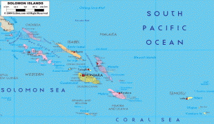 Hartă-Insulele Solomon-political-map-of-Solomon-Is.gif