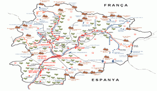 Kaart (cartografie)-Andorra-topographical_map_of_andorra.jpg