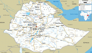 Karte (Kartografie)-Äthiopien-Ethiopian-road-map.gif