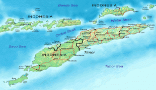 Bản đồ-Đông Timor-road_and_physical_map_of_east_timor.jpg
