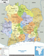 Географическая карта-Кот-д’Ивуар-Cote-Divoir-political-map.gif
