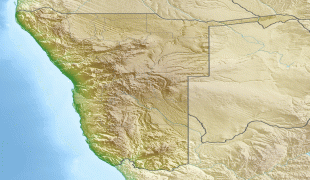 Kaart (cartografie)-Namibië-Namibia_relief_location_map.jpg
