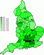 Kaart (kartograafia)-Inglismaa-Map_of_NUTS_3_areas_in_England_by_GVA_per_capita_(2007).png