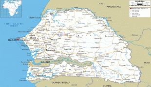 Térkép-Szenegál-Senegal-road-map.gif