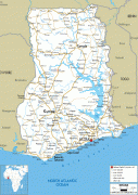 Карта (мапа)-Гана-Ghana-road-map.gif
