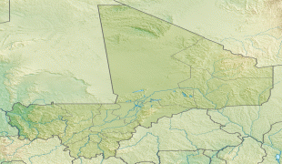 Kaart (kartograafia)-Mali-Mali_relief_location_map.jpg