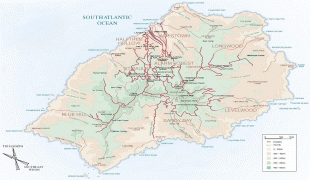 Kartta-Saint Helena, Ascension ja Tristan da Cunha-St%2BHelena%2BTourist%2BMap.jpg