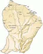 Karte (Kartografie)-Französisch-Guayana-detailed_administrative_and_relief_map_of_french_guiana.jpg