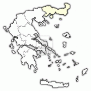 Kaart (kartograafia)-Ida-Makedoonia ja Traakia-10818563-political-map-of-greece-with-the-several-states-where-east-macedonia-and-thrace-is-highlighted.jpg