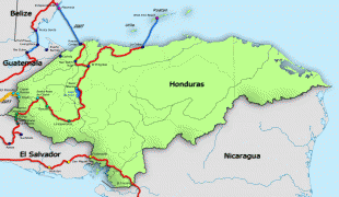 Karte (Kartografie)-Honduras-1500px-Honduras.jpg