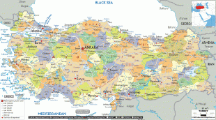 Географическая карта-Турция-political-map-of-Turkey.gif