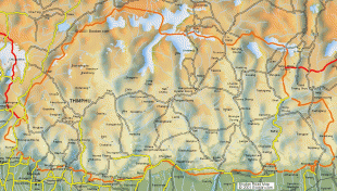 Zemljovid-Kraljevina Butan-Bhutan-road-Map.jpg