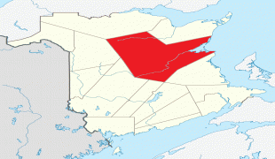 Karte (Kartografie)-New Brunswick-Map_of_New_Brunswick_highlighting_Northumberland_County.png