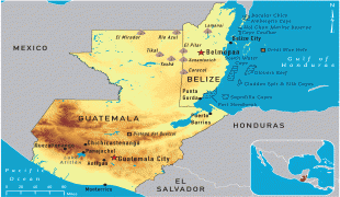 Карта (мапа)-Гватемала-guatemala_belize.jpg