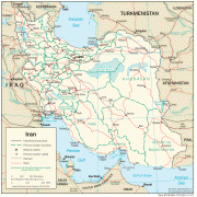 Kort (geografi)-Iran-iran_transportation_2001.jpg
