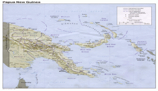 Kaart (kartograafia)-Paapua Uus-Guinea-large_detailed_administrative_and_relief_map_of_papua_new_guinea_with_roads_and_cities_for_free.jpg
