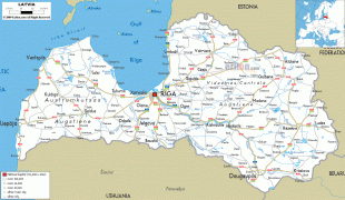 Bản đồ-Latvia-road-map-of-Latvia.gif
