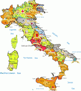 Kaart (kartograafia)-Itaalia-map-showing-touristic-places-in-italy.jpg