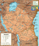 Kaart (kartograafia)-Tansaania-tanzania-map.jpg