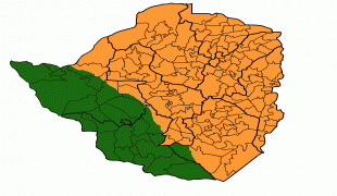 Kaart (cartografie)-Zimbabwe-ZimbabweMap1.png