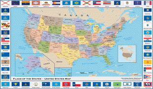 Kaart (cartografie)-Verenigde Staten-us_map_flags_political_lg.jpg