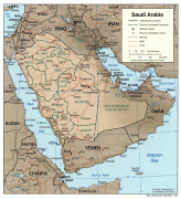 Kaart (kartograafia)-Saudi Araabia-Saudi_Arabia_2003_CIA_map.jpg