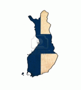 Kort (geografi)-Finland-15531434-finland-map-on-finland-flag-drawing-grunge-and-retro-flag-series.jpg