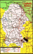 Географическая карта-Коауила-Coahuila-road-map.jpg