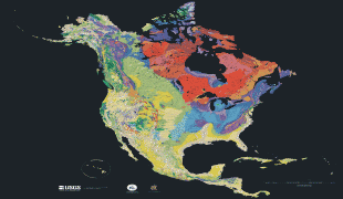 Kaart (cartografie)-Noord-Amerika-North_america_terrain_2003_map.jpg