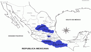 Kaart (kartograafia)-San Luis Potosí osariik-Mapa_Mexico001.jpg