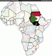 Kaart (cartografie)-Soedan-sudan-on-africa-map-564ab7.jpg