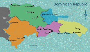 Karte (Kartografie)-Dominikanische Republik-Dominican_Republic_Regions_map.jpg