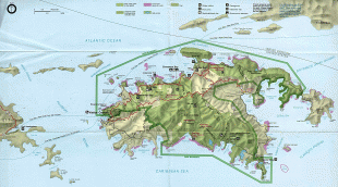 Карта (мапа)-Америчка Девичанска Острва-Virgin-Islands-National-Park-Tourist-Map.jpg