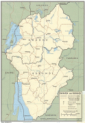 Kaart (cartografie)-Rwanda-detailed_political_and_administrative_map_of_rwanda-and_burundi_for_free.jpg