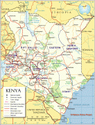 Kaart (cartografie)-Kenia-kenya_map.jpg