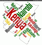 Kaart (cartografie)-Kenia-kenya-map-and-cities-3e038e.jpg