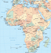 Kaart (cartografie)-Burkina Faso-large_political_map_of_africa.jpg