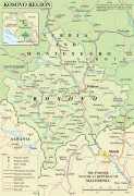 Kaart (cartografie)-Kosovo-Kosovo_map.png