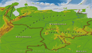 Kaart (kartograafia)-Venezuela-venezuela-map-physical.jpg