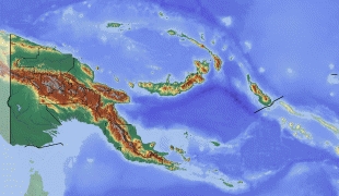 Kaart (kartograafia)-Paapua Uus-Guinea-Papua_New_Guinea_location_map_Topographic.png