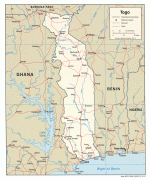 Kaart (kartograafia)-Togo-Togo-Political-Map.jpg