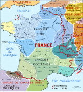 Kaart (cartografie)-Frankrijk-France_language_map_1550.jpg