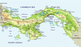 Bản đồ-Thành phố Panama-physical_map_panama-lg.jpg