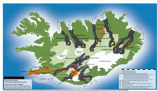 Kaart (kartograafia)-Island-Iceland-Dam-and-Geothermal-Impact-Map.jpg