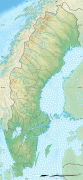 Kaart (kartograafia)-Rootsi-Sweden_relief_location_map.jpg