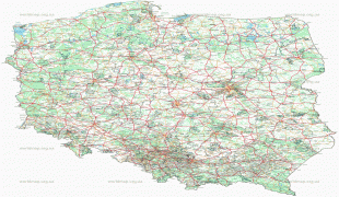 Kaart (kartograafia)-Poola-large_detailed_road_and_highways_map_of_poland_with_all_cities_and_villages_for_free.jpg